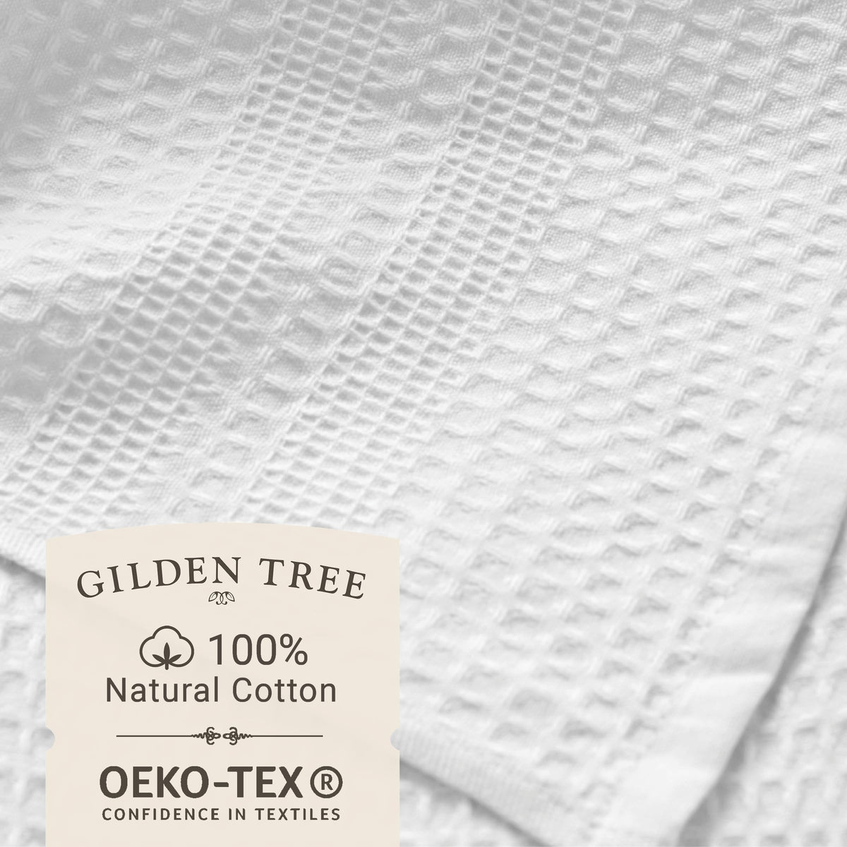 GILDEN TREE waffle washcloths in shower for smooth cleansing.