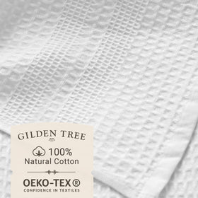 GILDEN TREE waffle washcloths in shower for smooth cleansing.