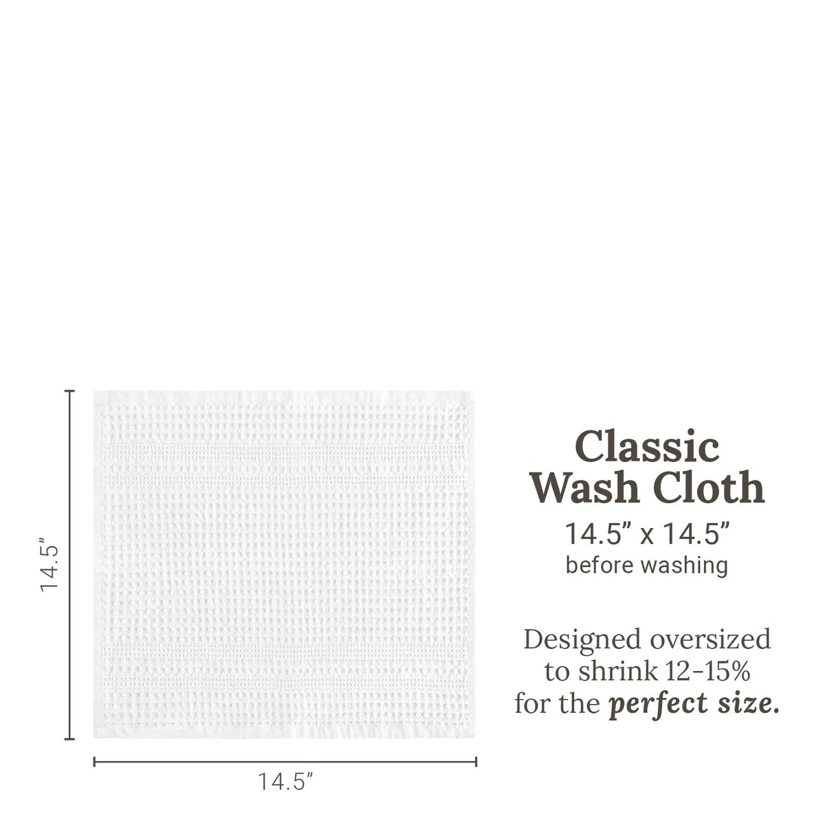 GILDEN TREE lint-free cotton washcloth for daily cleansing.