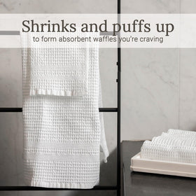 GILDEN TREE four-pack waffle washcloths folded for neat storage.