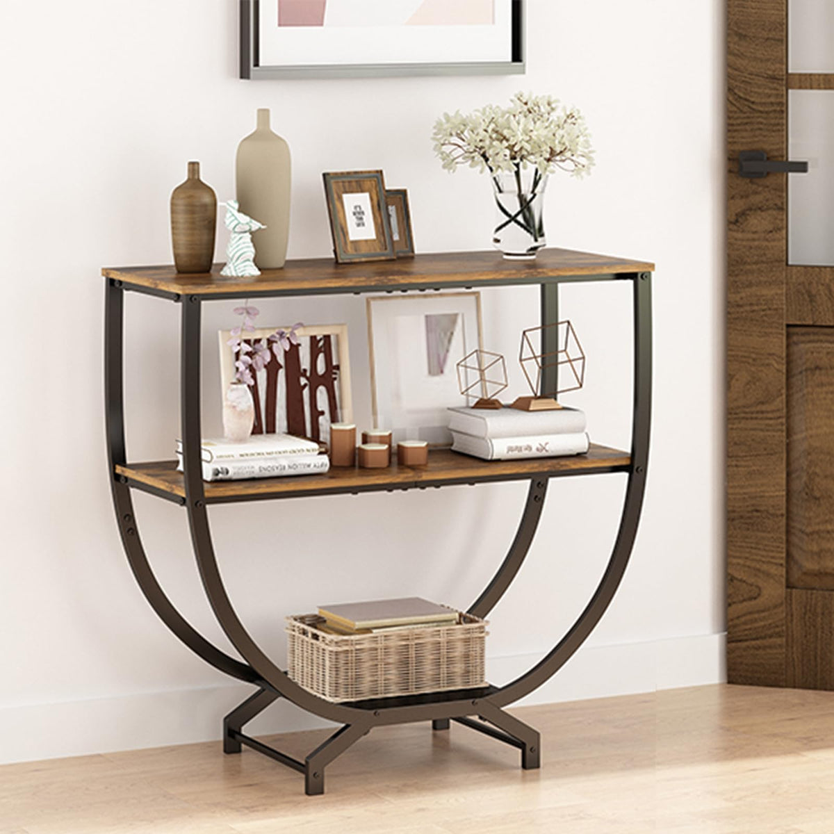 GILLAS rustic brown finish complements diverse décors