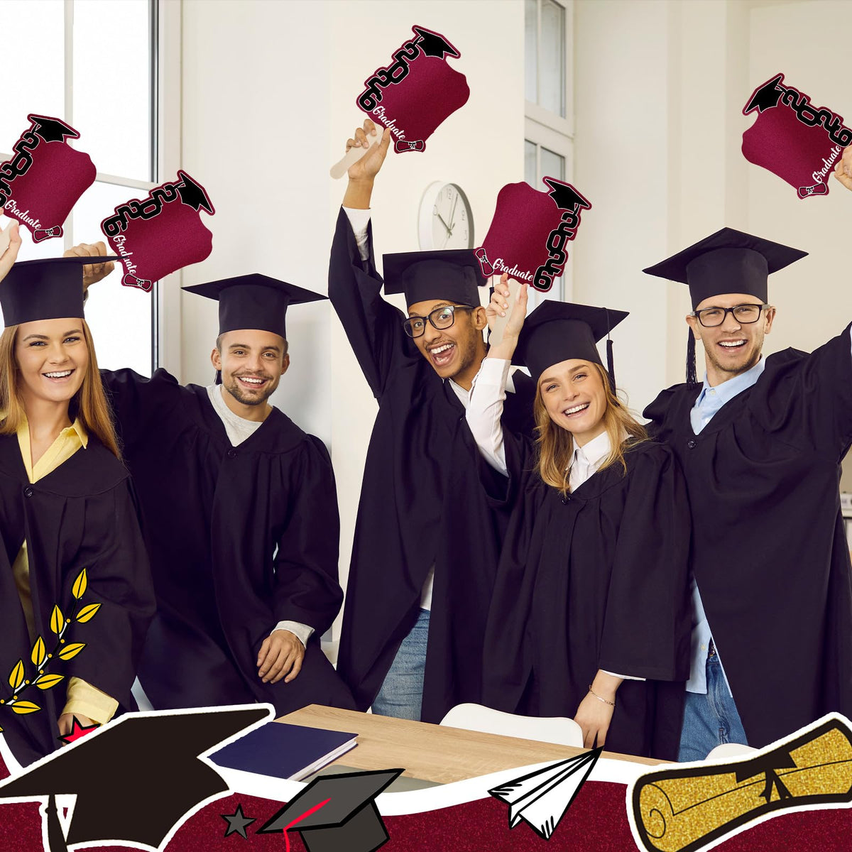 Gilprop class of 2026 photo prop design adds celebratory flair.