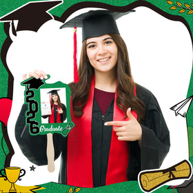 Gilprop graduation party favors featuring customizable photo props for guests.