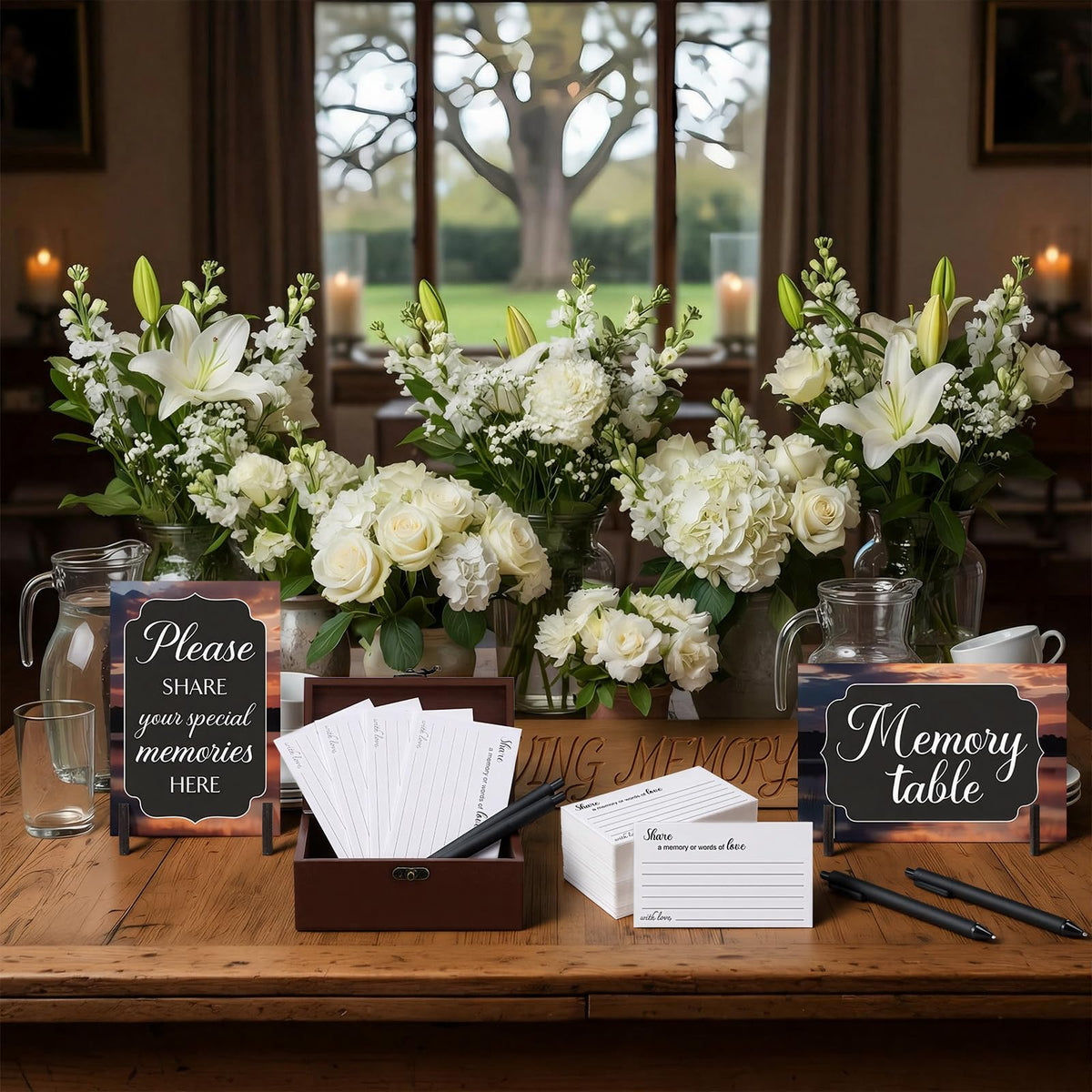 Gilprop sympathy decor kit enhances funeral and tribute settings.