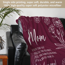 GiltGlimmer mom blanket draped on sofa for family comfort
