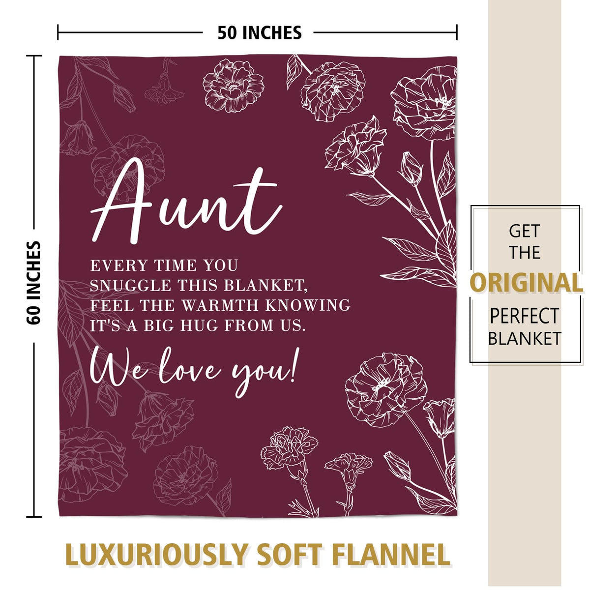 GiltGlimmer Burgundy Aunt Blanket offering season-long warmth.