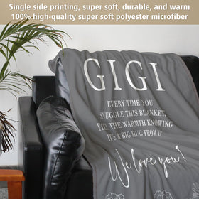 GiltGlimmer Gigi blanket on bed enhances comfort and style.