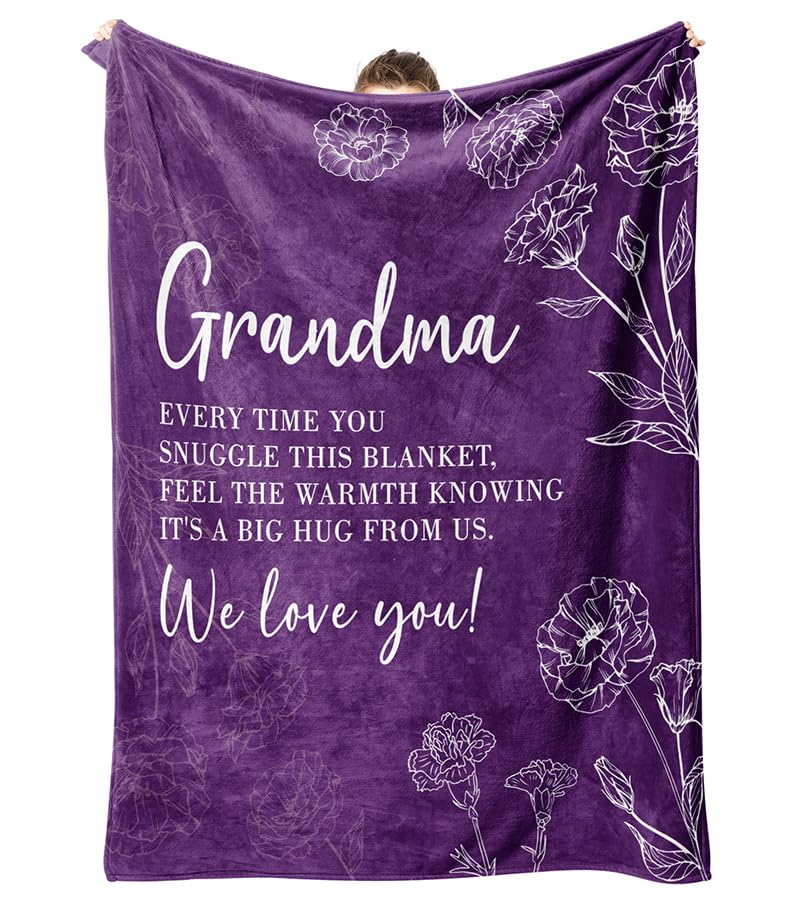 GiltGlimmer grandma blanket draped on sofa for cozy family moments.