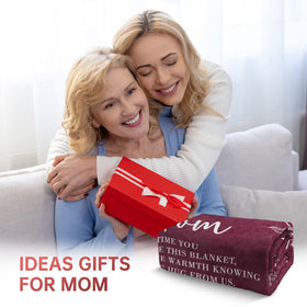 GiltGlimmer burgundy mom blanket 80x60 inches, ideal for gifting