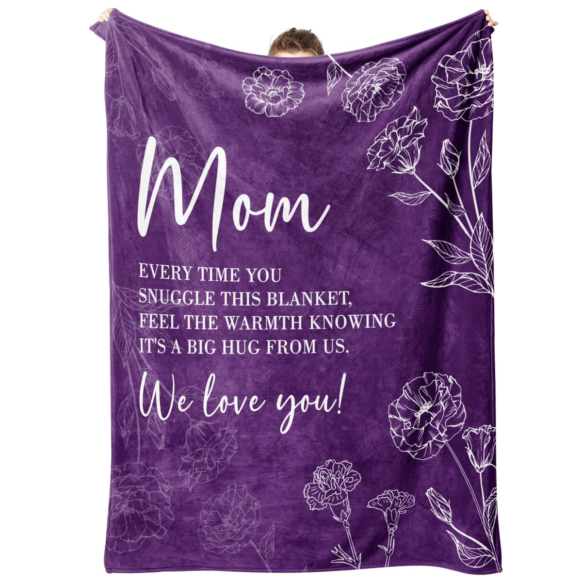 GiltGlimmer mom blanket with heartfelt-text adds warmth to cozy evenings.