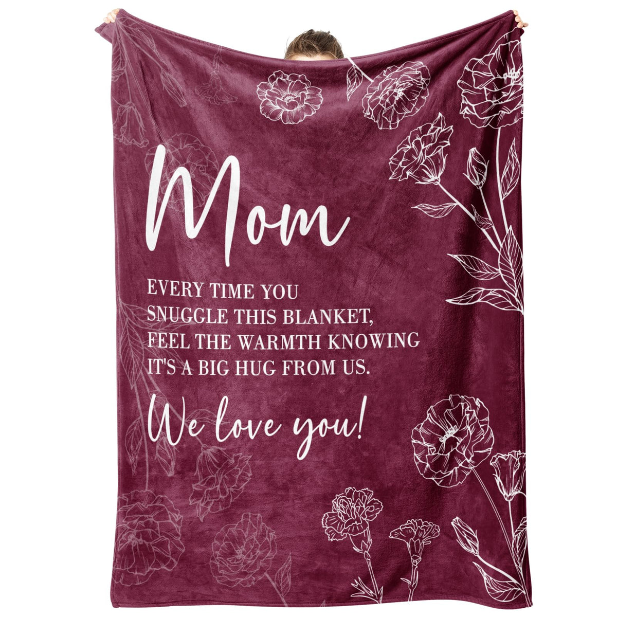 GiltGlimmer mom blanket with heartwarming text for cozy home moments