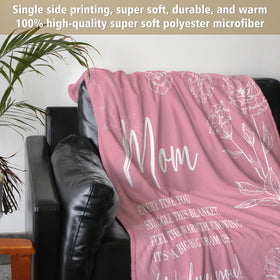 GiltGlimmer mom blanket pink edges detail highlighting soft fabric