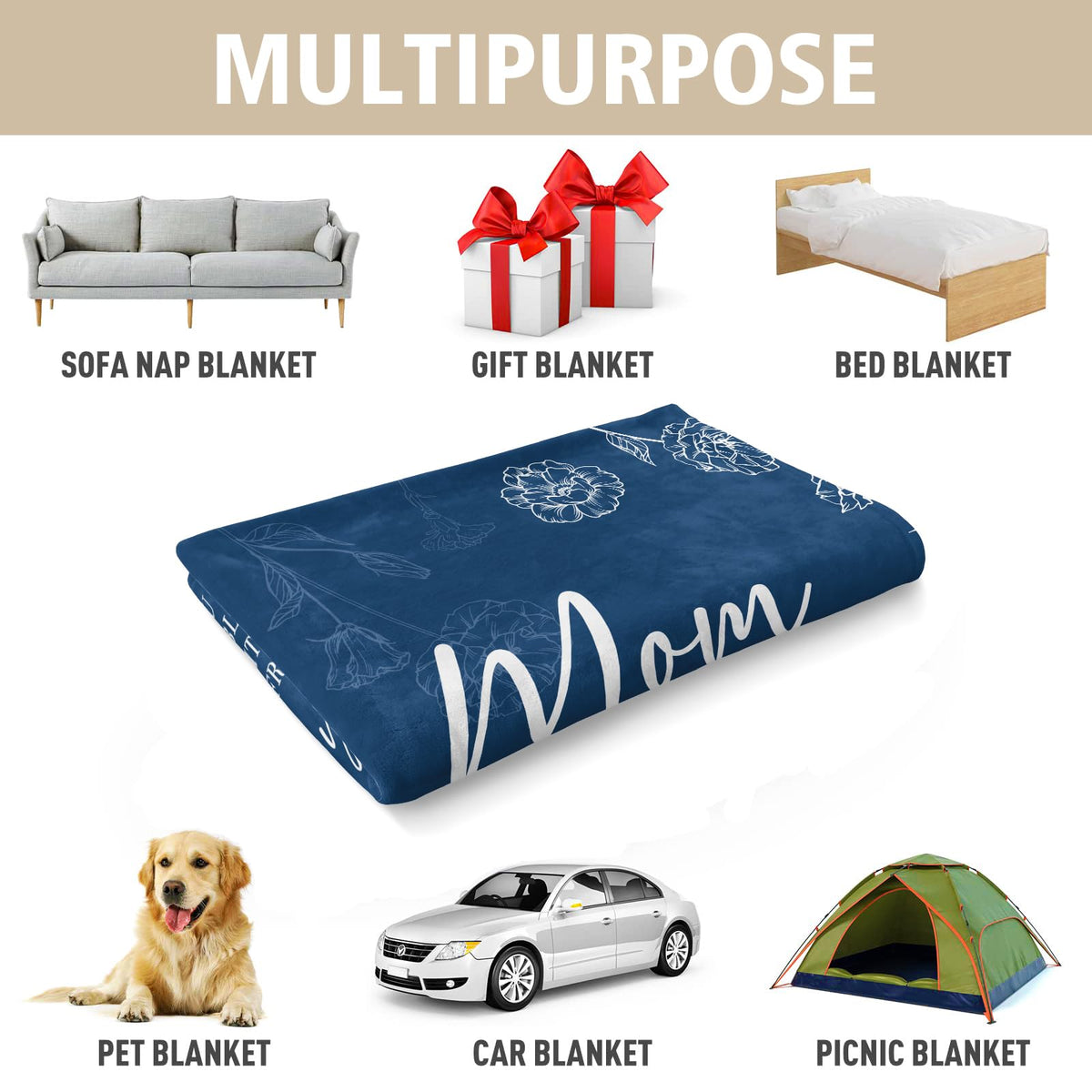 GiltGlimmer versatile throw for decor, travel, and warmth