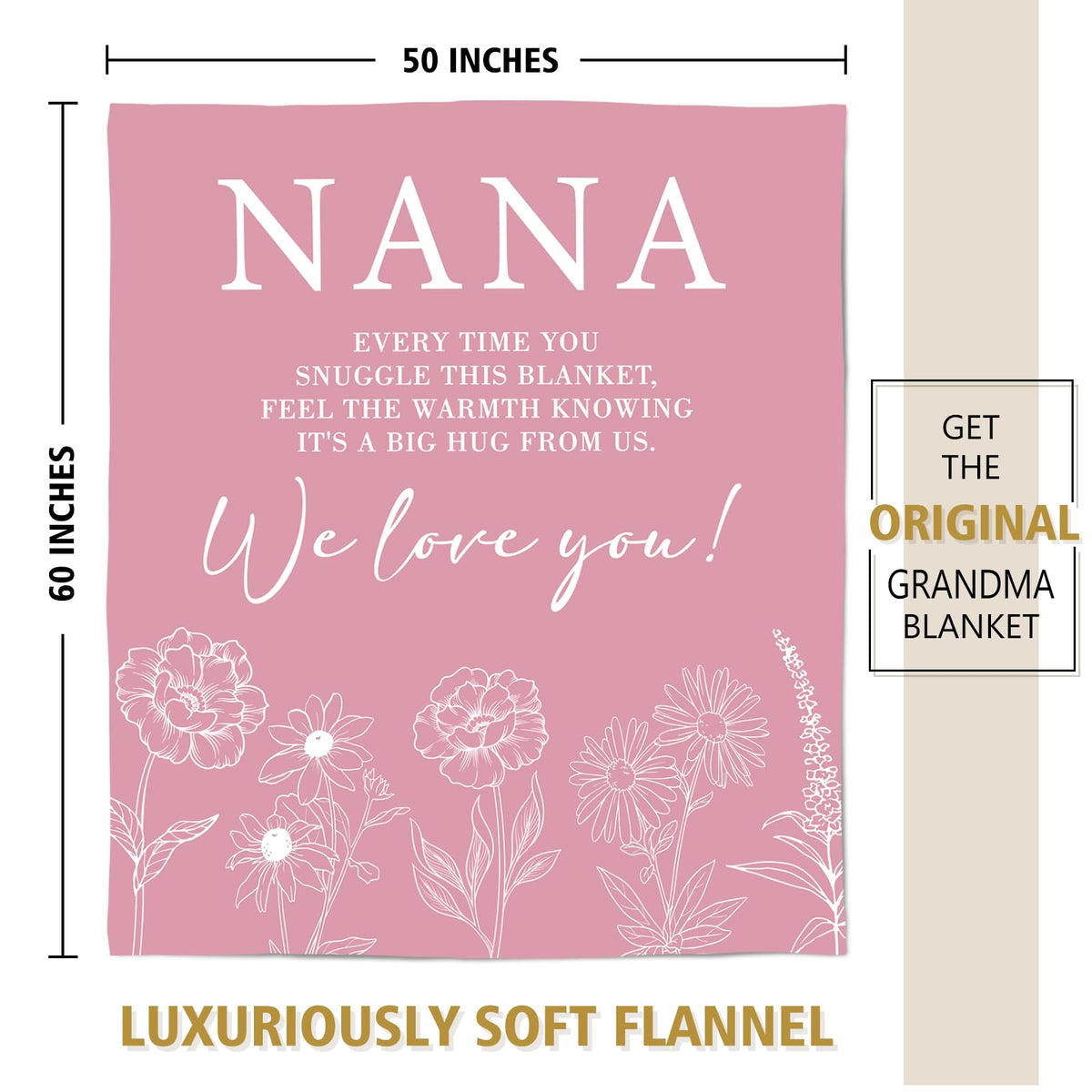 GiltGlimmer Nana blanket spread on bed for comfort