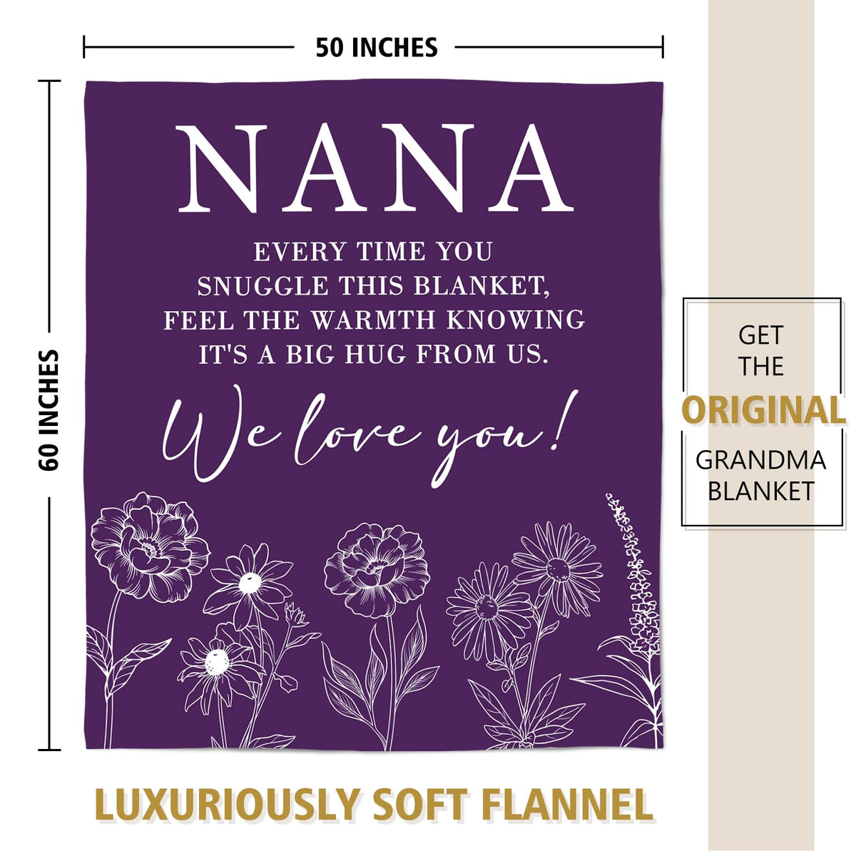 GiltGlimmer Nana blanket ready for travel or downtime use