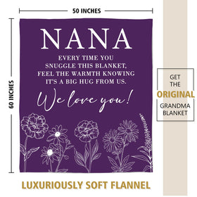 GiltGlimmer Nana blanket ready for travel or downtime use
