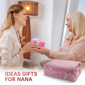 GiltGlimmer Nana pink throw with soft flannel texture for warmth