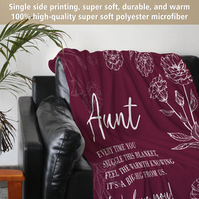 GiltGlimmer Soft Flannel Aunt Blanket with anti-pilling, wrinkle resistant finish.