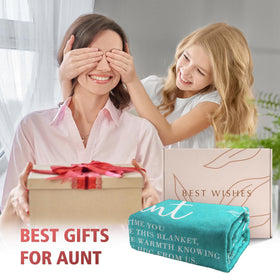 GiltGlimmer teal aunt throw blanket ideal gift for celebrations