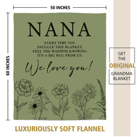 Christmas gift idea: grass green Nana blanket from GiltGlimmer