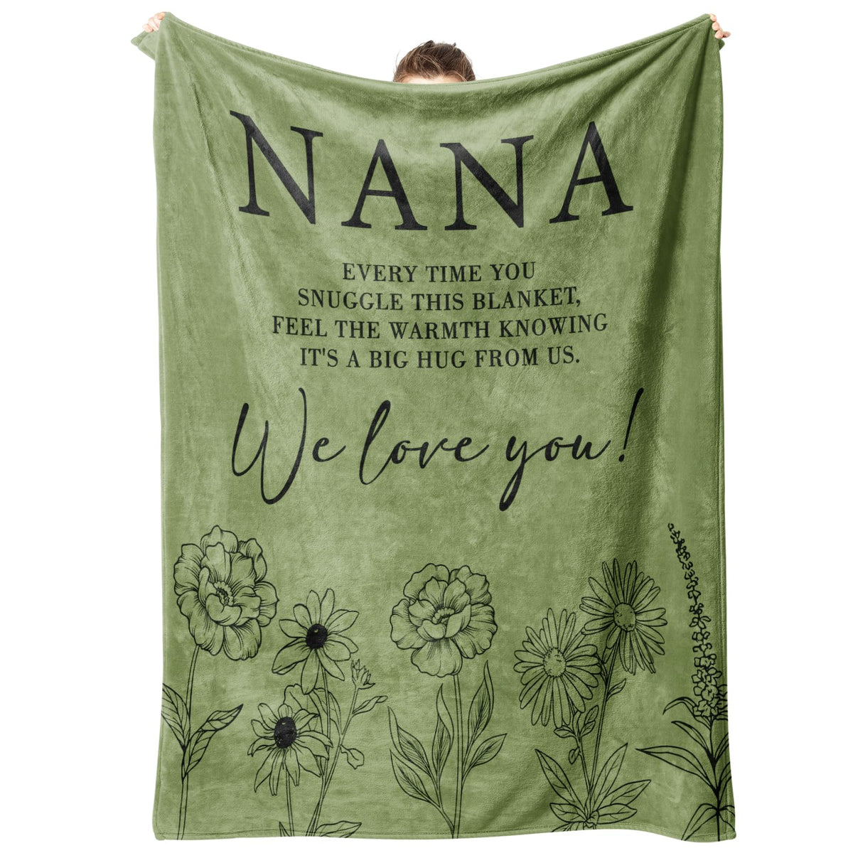 GiltGlimmer Nana blanket with heartfelt message for cozy moments