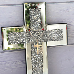 GIMORRTO cross silver finish vertical design enhances light diffusion