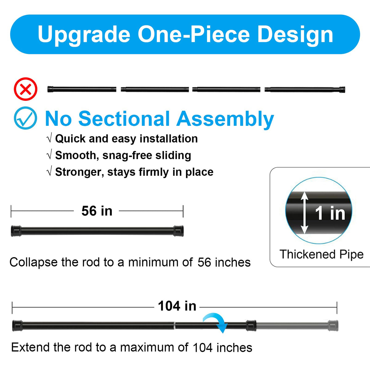 Ginbel Direct rust-proof alloy steel construction resists corrosion in humid spaces.
