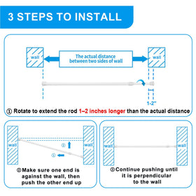 Ginbel Direct bathroom shower setup without tools or wall damage