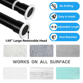 Ginbel Direct heavy-duty rod supports up to 44 lb curtains