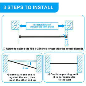 Ginbel Direct versatile use as curtain rod, room divider, or closet rod.