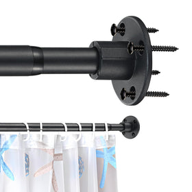 Gingull shower rod extended from 28 to 94 inches for versatile bathroom fit