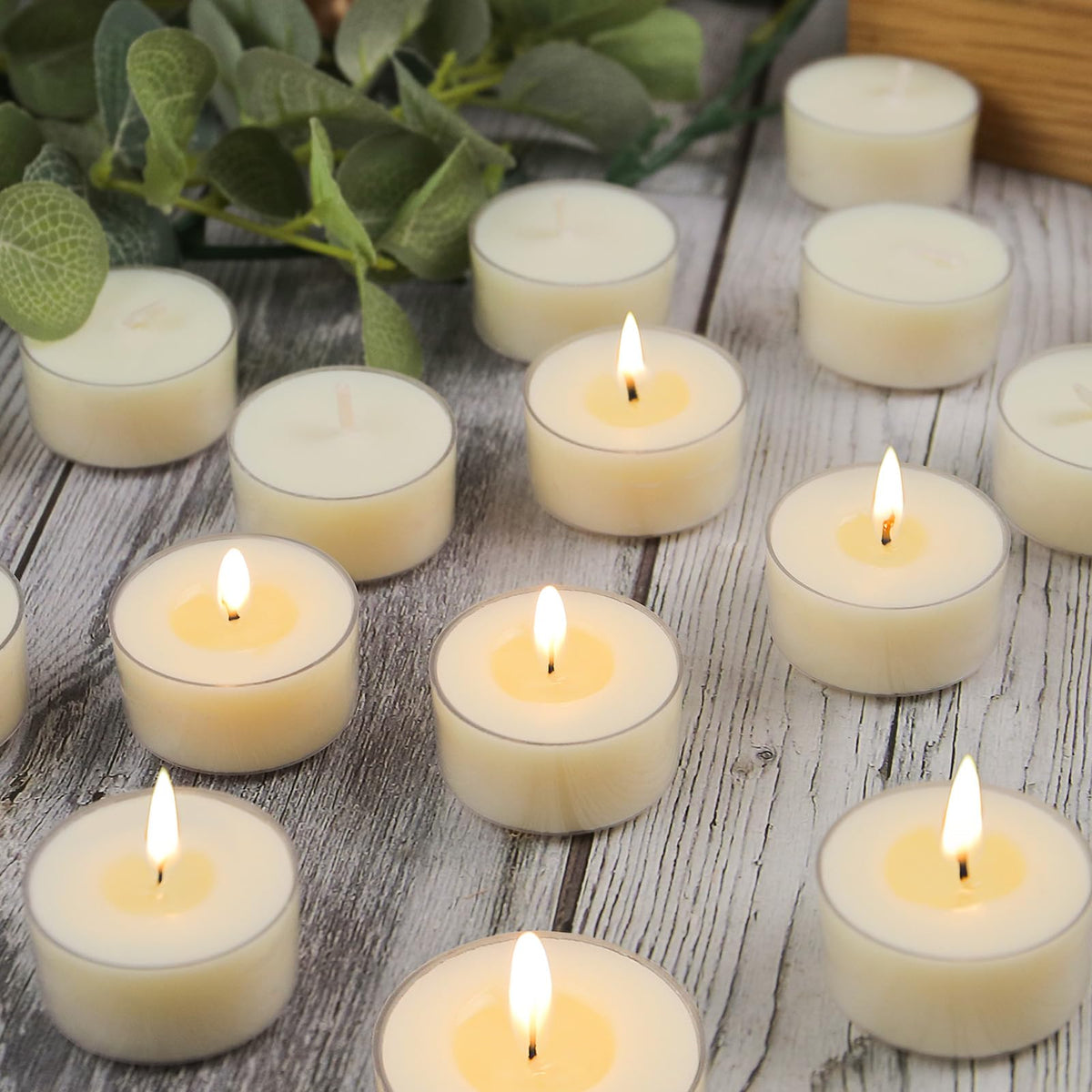 Ginitiri lead-free wick tealights ideal for daily relaxation and DIY.