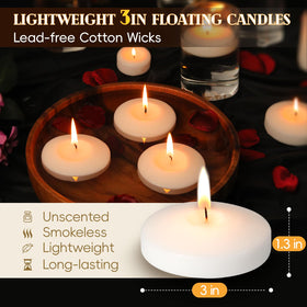 Ginitiri unscented bulk floating candle set offers versatile event lighting.