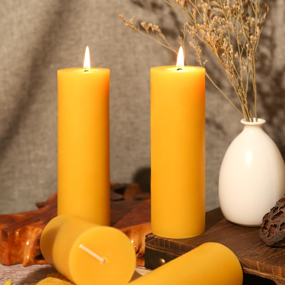 Ginitiri wedding and church ambiance with beeswax candles.