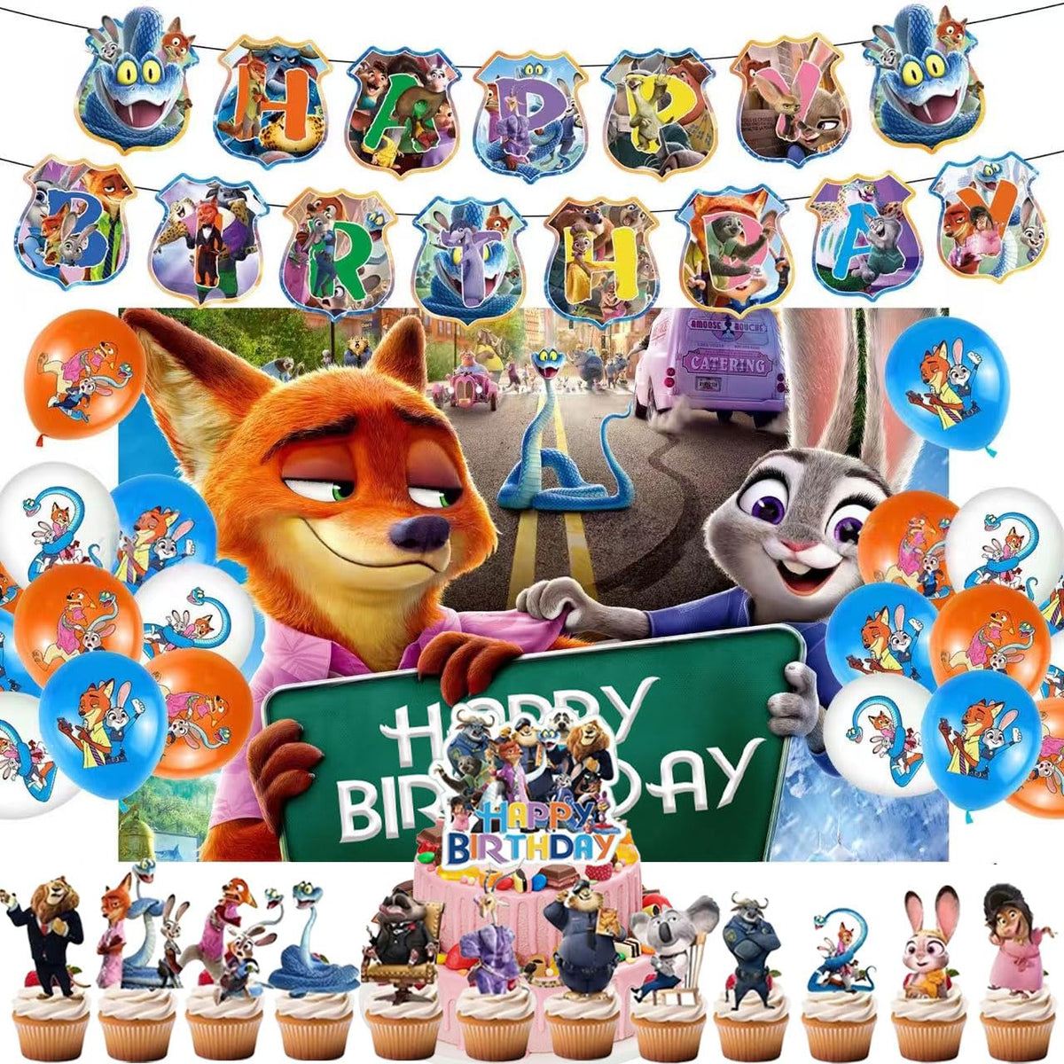 Ginphan Happy Birthday banner adds festive wall decor