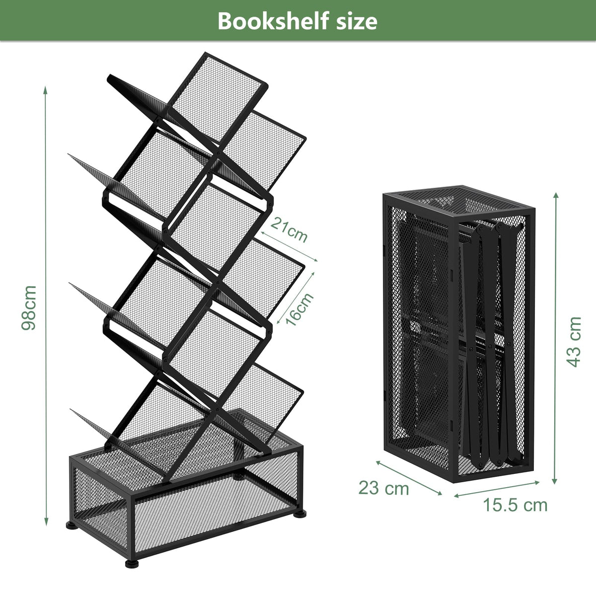 Gintan tree bookshelf with open shelves for easy organization