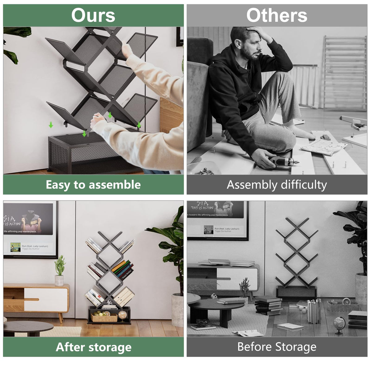 Gintan storage compartments maximize compact room organization