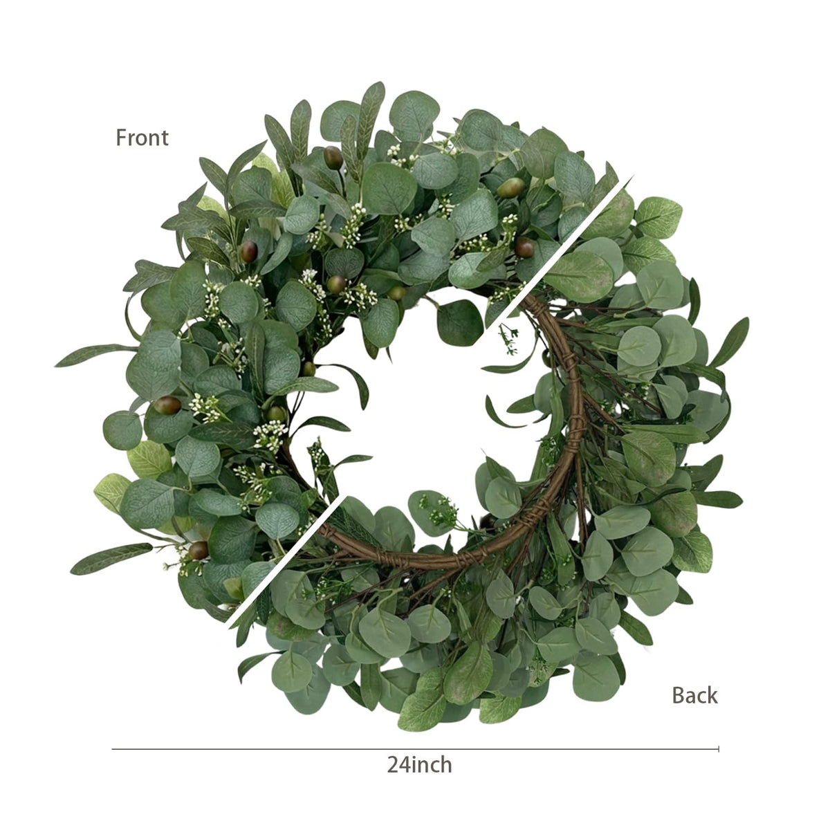 GinzeTop farmhouse decor wreath ideal for rustic styling and porches
