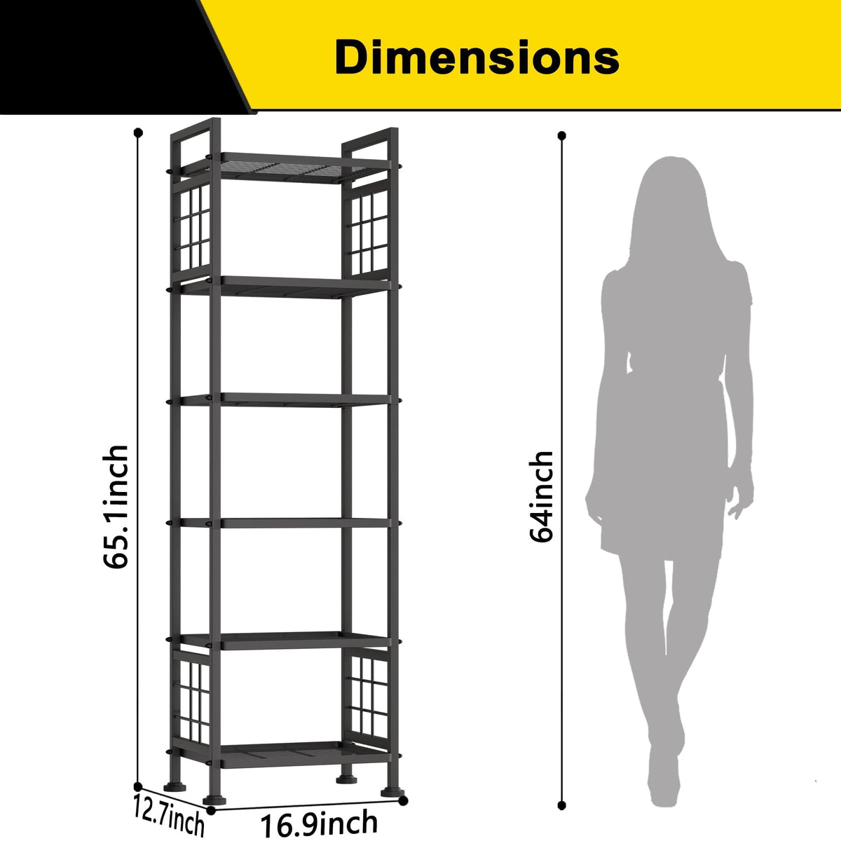 GIOTORENT black-bathroom-kitchen-storage-shelf versatile and rust-resistant in damp areas