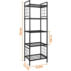 GIOTORENT metal pantry rack in kitchen use demonstrates organized space.