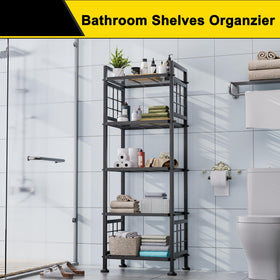 GIOTORENT shelf near sink shows rust-resistant coating for easy cleaning.