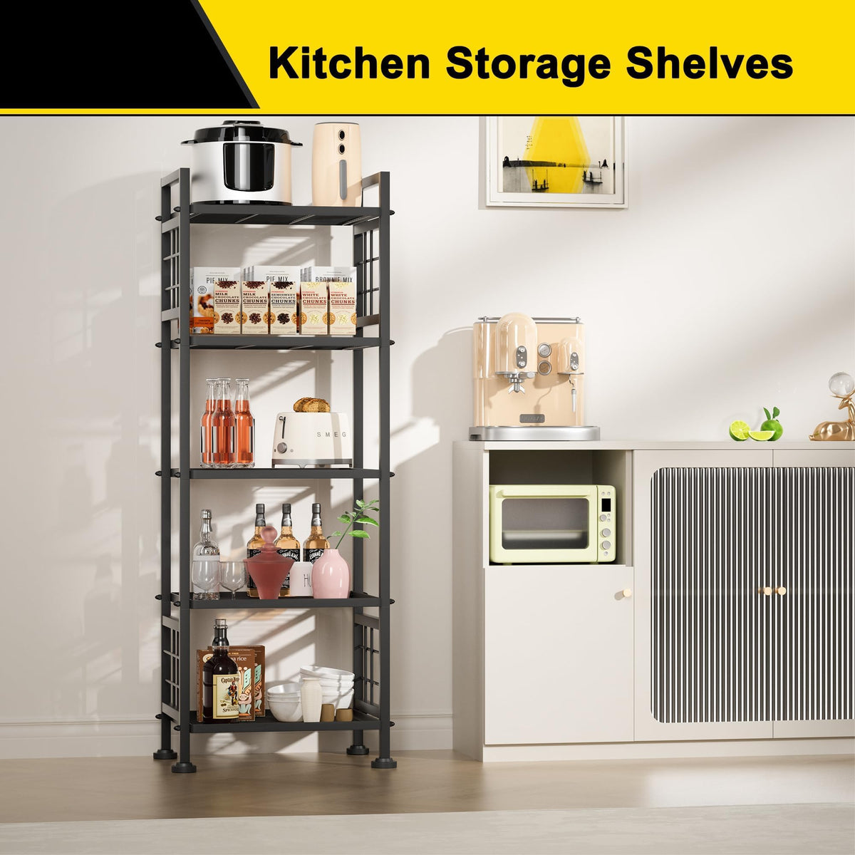 GIOTORENT shelf close-up on steel tubes highlights durability for damp rooms.