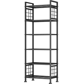 GIOTORENT 6-Wire Garage Shelving side view demonstrates sturdy metal storage solution for garage organization.