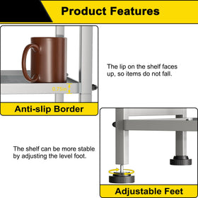 GIOTORENT 6-wire shelf bathroom organizer shows compact bathroom-friendly solution.