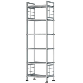 GIOTORENT 6-wire shelf side view shows sturdy steel construction for damp spaces.