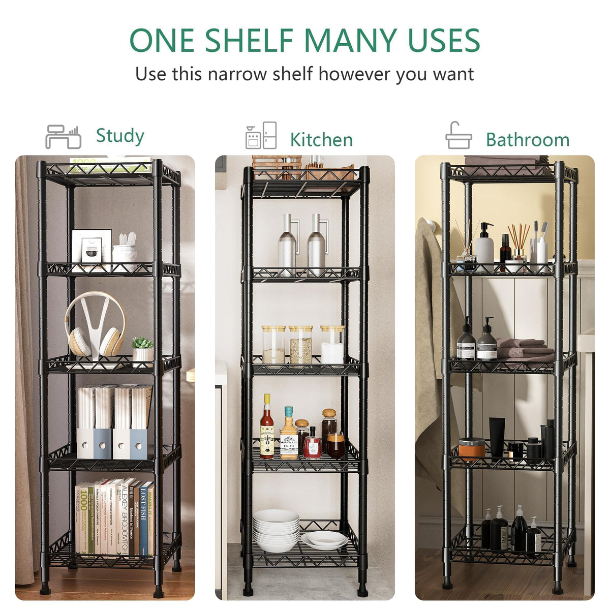 GIOTORENT compact base fits corners and narrow gaps for space-saving storage.