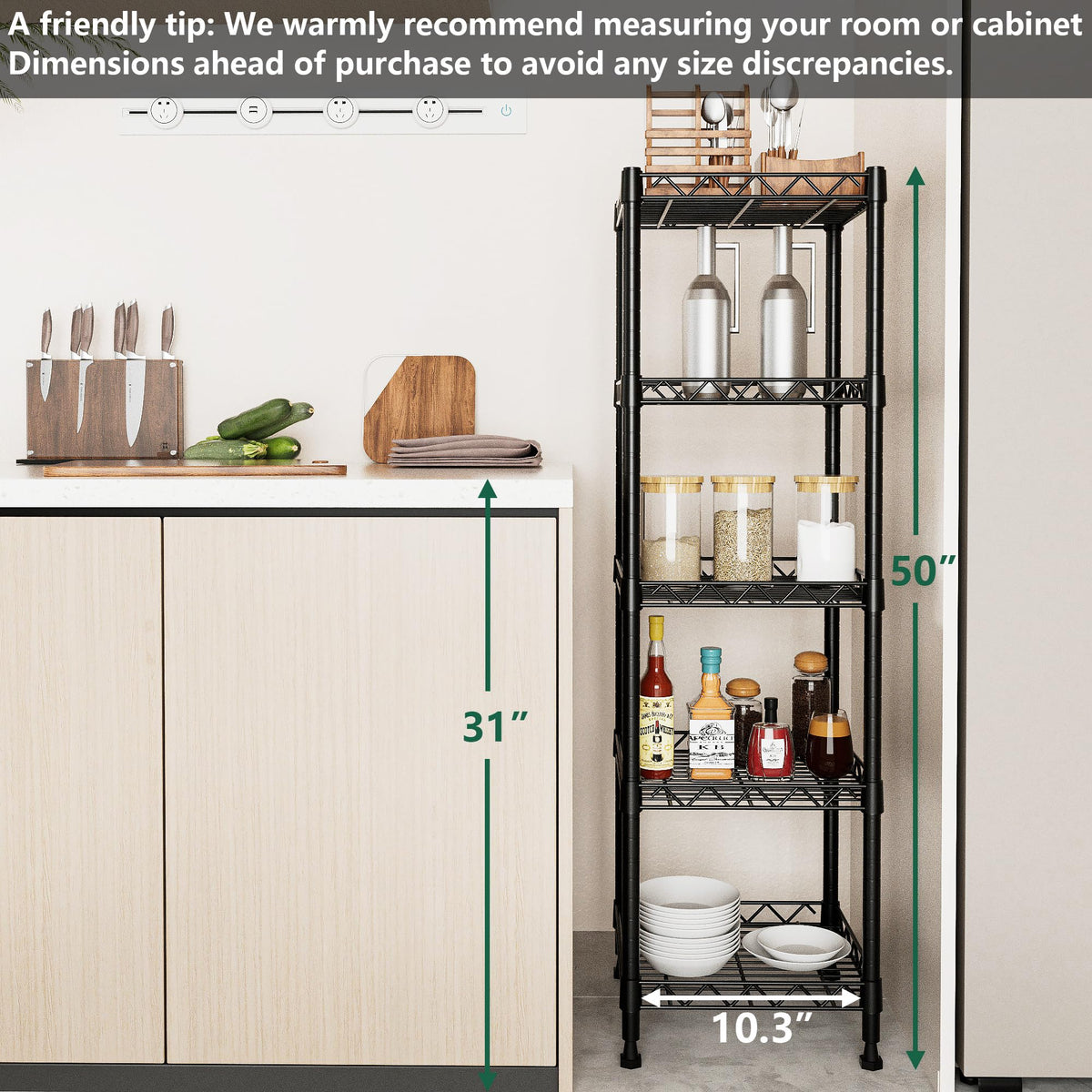 GIOTORENT four adjustable feet ensure level stability on uneven floors.