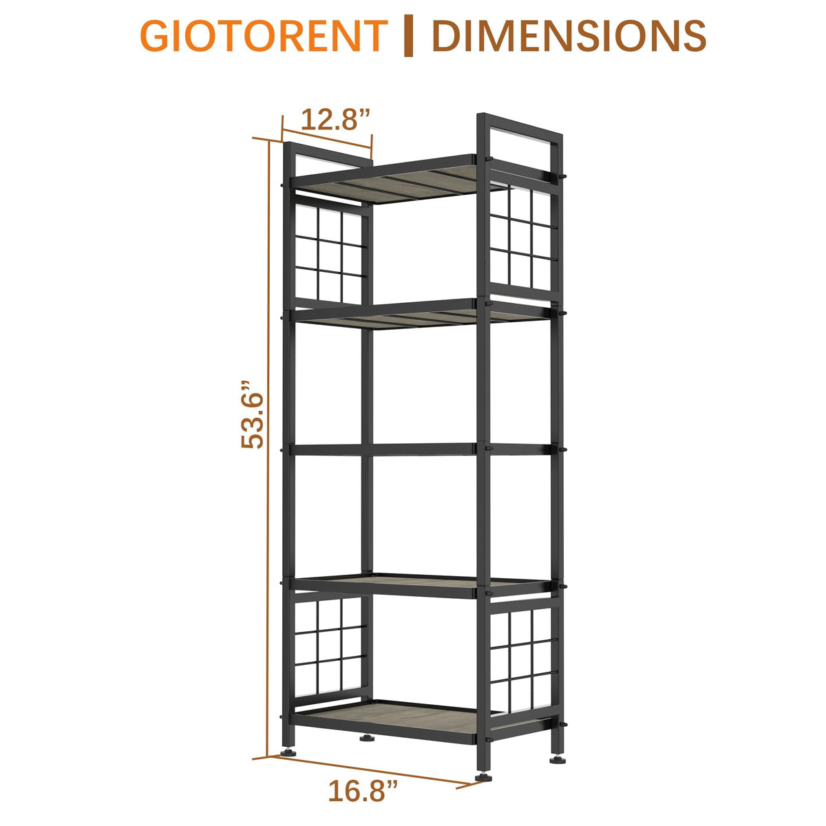 GIOTORENT heavy-duty steel frame shown for long-lasting durability.