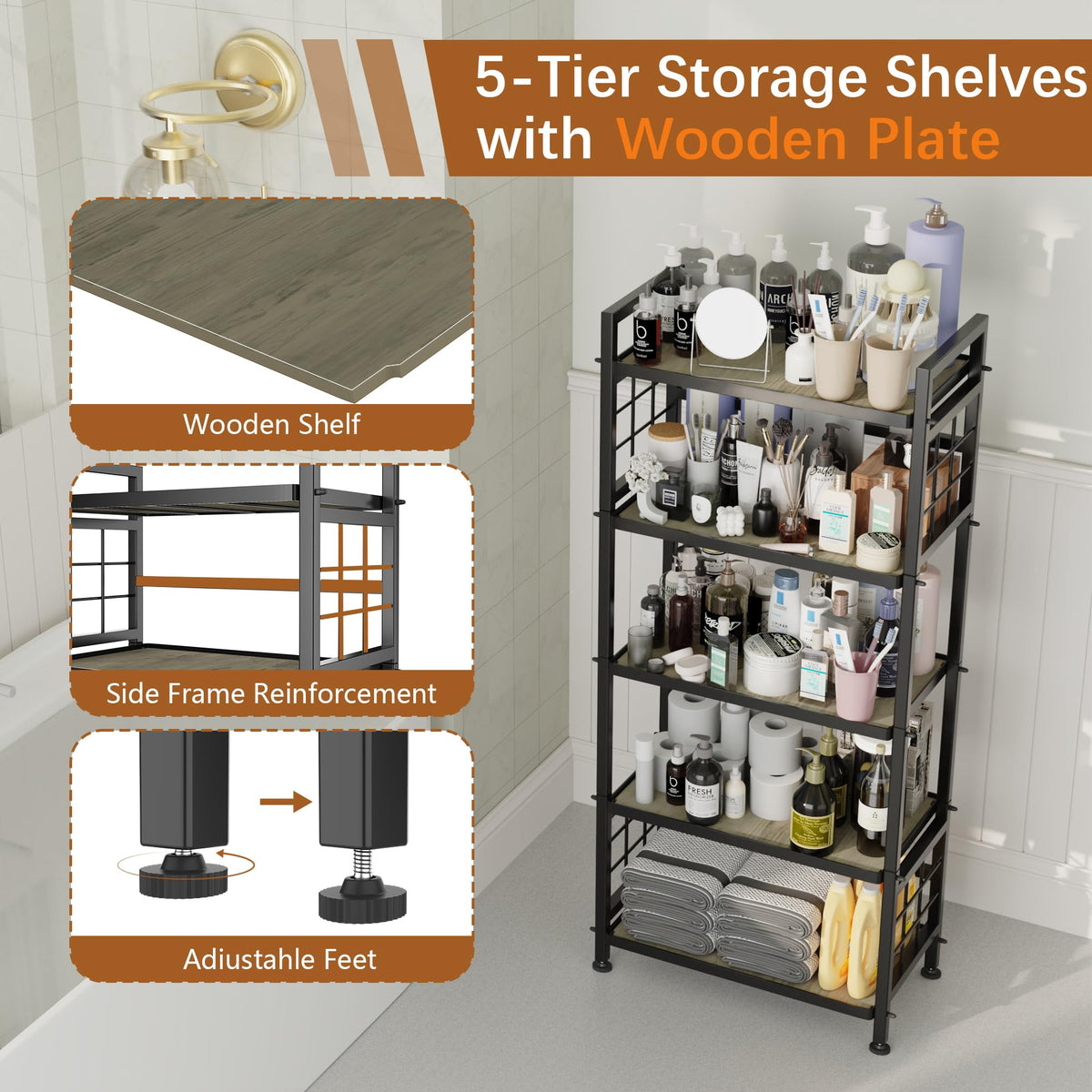 GIOTORENT shelf ideal for pantry organization and appliance storage.