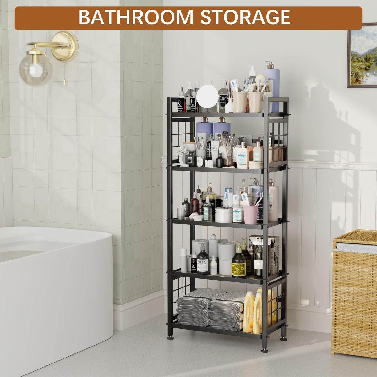 GIOTORENT slim profile fits tight spaces while maximizing vertical storage.